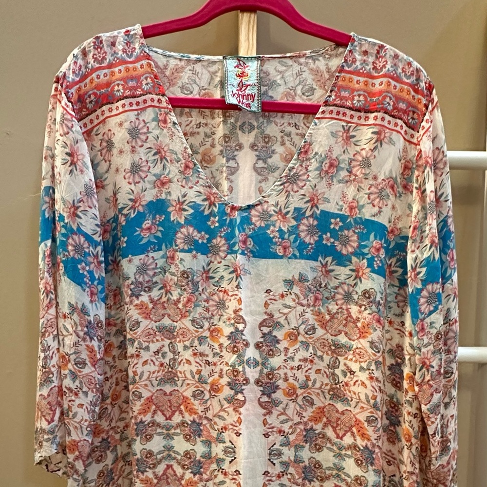 Johnny Was longer tunic top